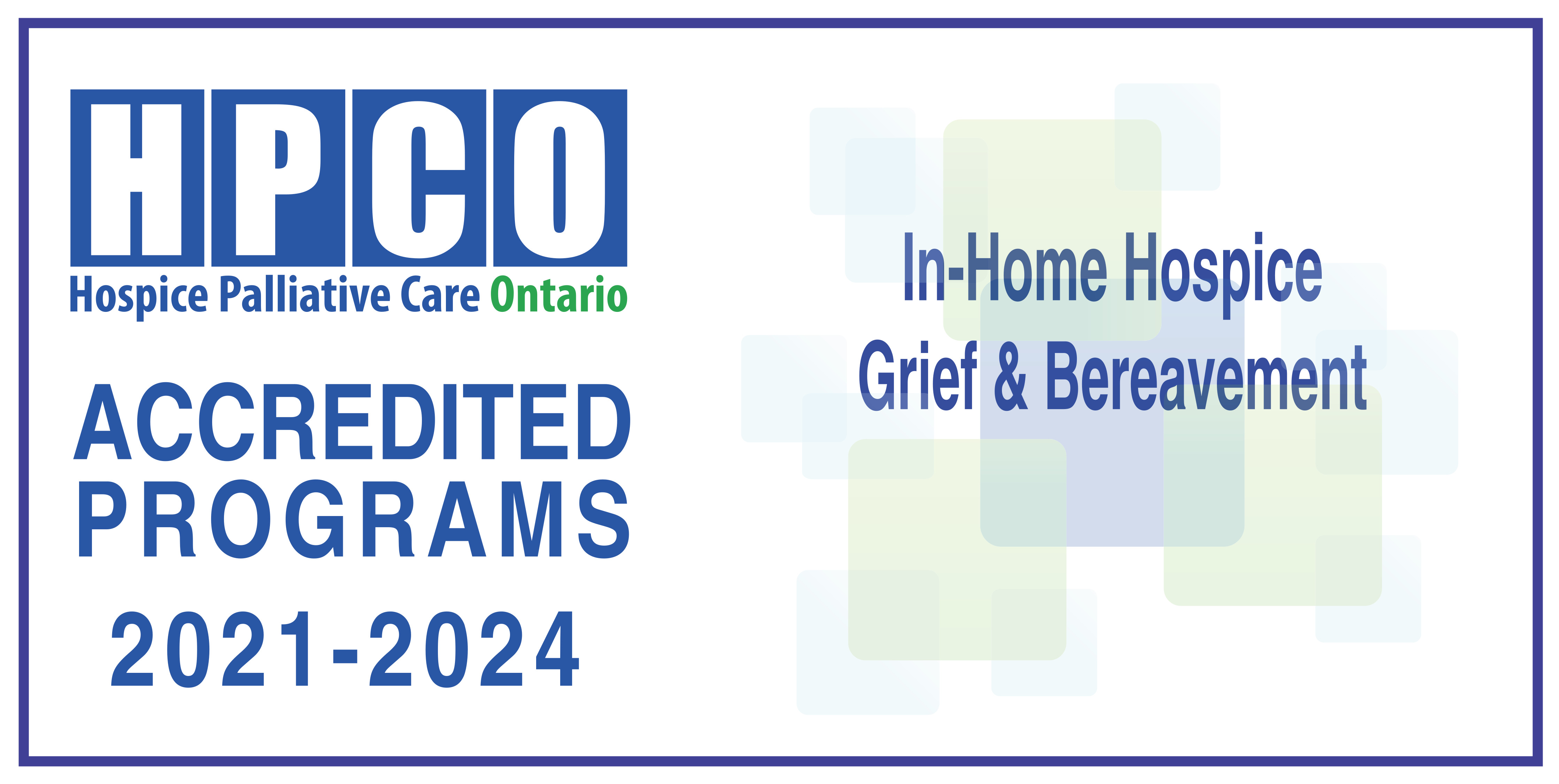 Provincially accredited Visiting Hospices with HPCO